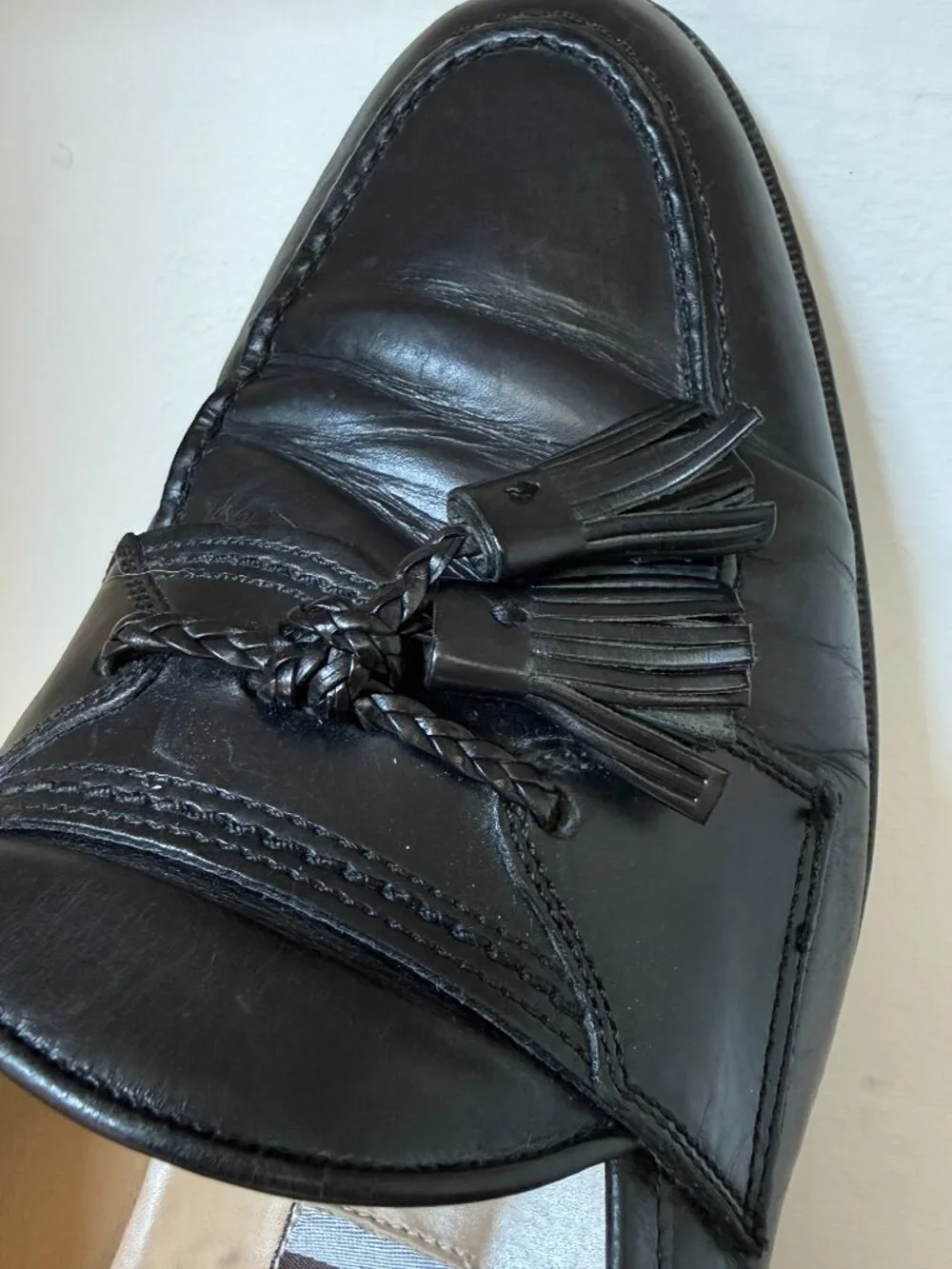 Johnston & Murphy Vintage Made in Italy Leather Tassel Loafers Men’s 9.5 M